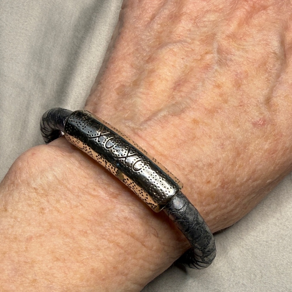 Silver and Black Bracelet
